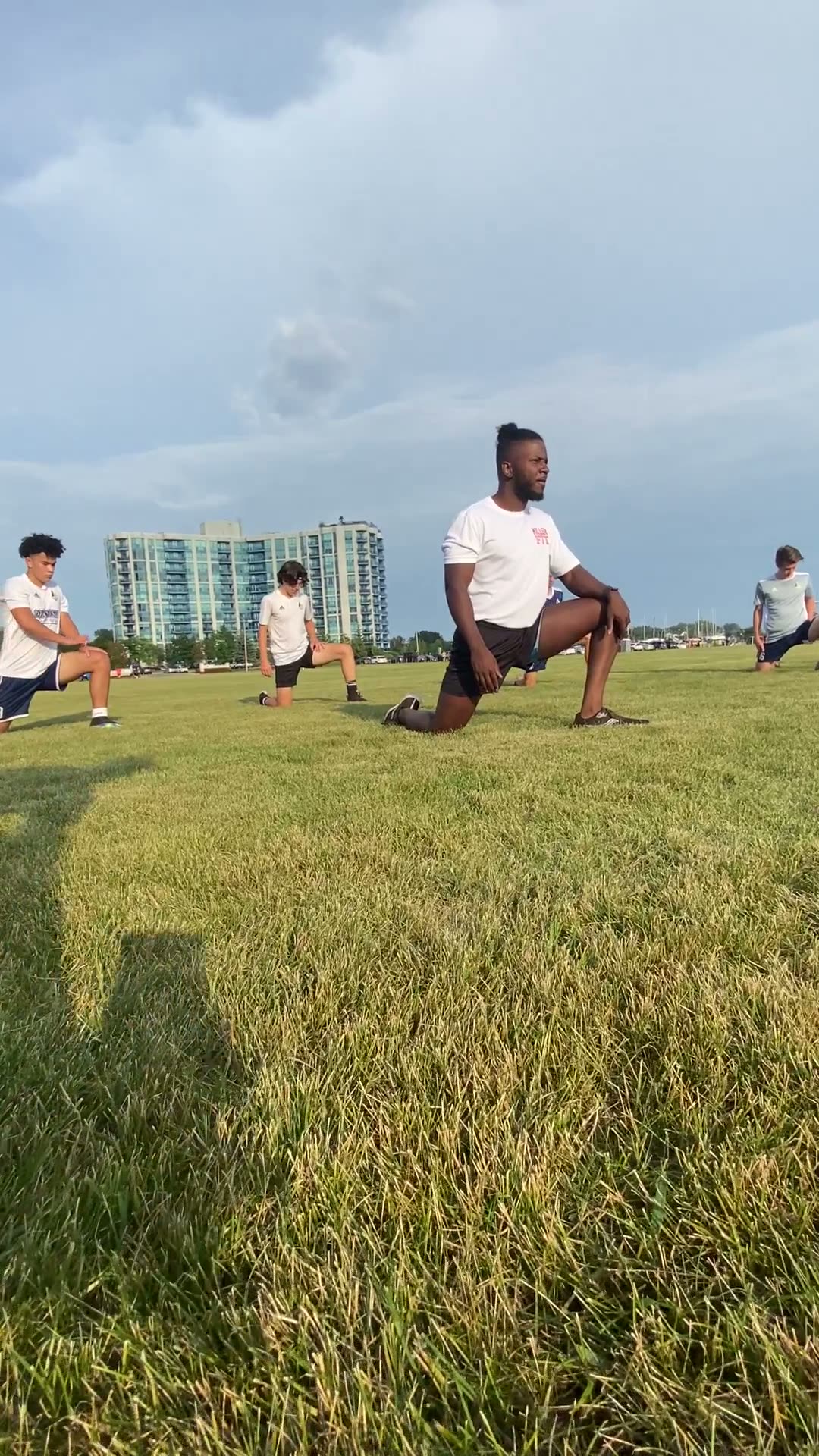 Movement prep with the full group.